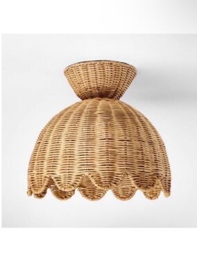 NWT Woven Flush Mount Ceiling Light - Threshold designed with Studio McGee